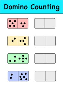 domino counting worksheets 3